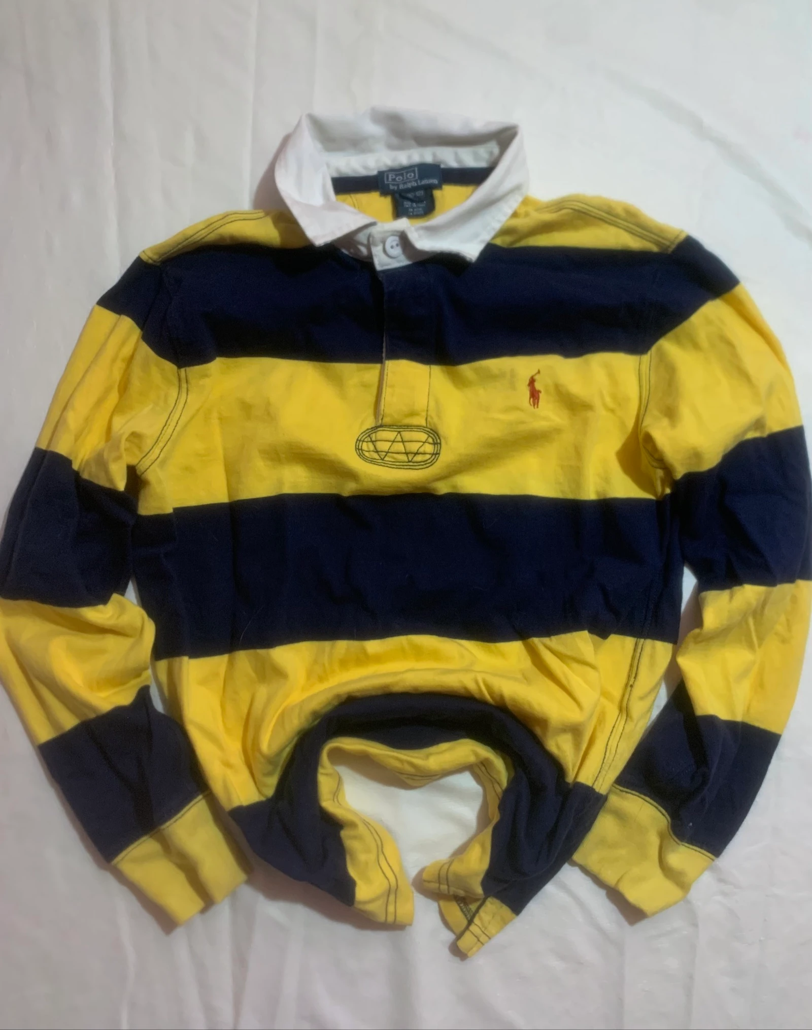 Polo Ralph Lauren Marinero Amarillo y Azul Marino Talla M-Niño